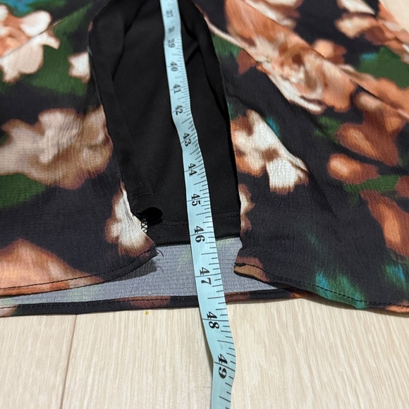 Julia Jordan Floral Midi Dress - Black, Brown, Green - Picture 7 of 10